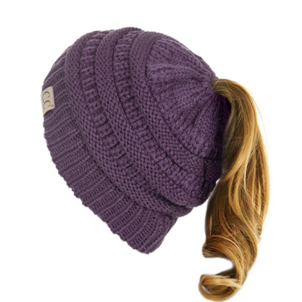 C.C Children Messy Bun Ponytail Beanie Hat